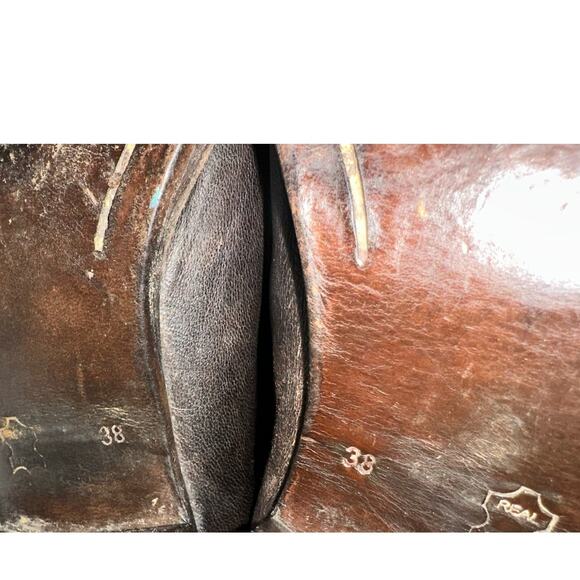 Catarina Martins Boots Zip Up Bootie Leather Ankle Antique Brown Size 38 US 8 - Picture 8 of 8